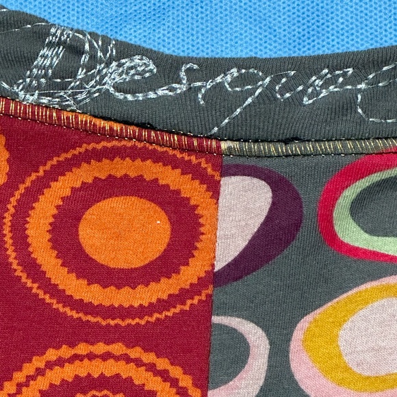 Desigual Red and Green Patterned Midi Dress - Picture 9 of 11